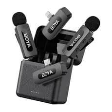 Microfone de Lapela Boya BY-V3 Combo Android/Ios Preto