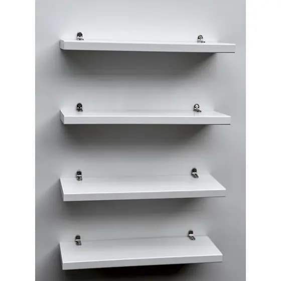 Kit Prateleiras decorativas 100% MDF cor BRANCO 30x10x1,5cm + Suporte de instalação resistente Dia das mães maes mae- Artmar