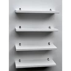 Kit Prateleiras decorativas 100% MDF cor BRANCO 30x10x1,5cm + Suporte de instalação resistente Dia das mães maes mae- Artmar