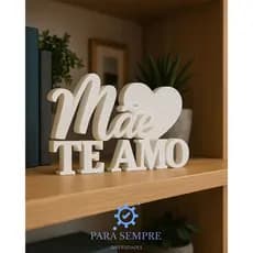 Enfeite "Mãe Te Amo" em Impressão 3D – Presente Criativo e Decorativo