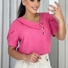Blusa social de linho - blusa evangélica - blusa feminina