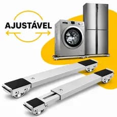 Base Ajustável Com Rodinhas Para Máquina de Lavar e Geladeira de Aço Push Top