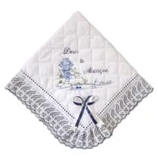 Manta De Lese Bordada e Forrada Coroa Pescador / Personalizada Infantil Menino Menina