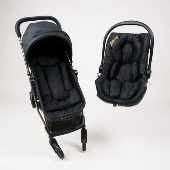 Kit Colchonete Para Carrinho Com Almofada Redutora Para Bebê Conforto Infantil Menino Menina