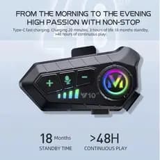 1/2PCS Intercomunicador Bluetooth Para Moto 300M Redução De Ruído À Prova D'Água
