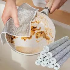 Kit 5/10/15/20 Pcs Pano Limpeza Malha Metálica Não Oleosa Para Cozinha