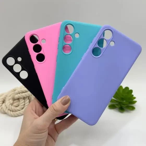 Capa Silicone Premium Samsung Galaxy A06 A07 A16 A17 A37 A57 com Veludo Interno