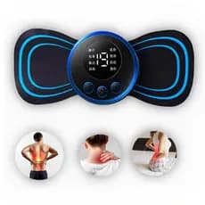 Kit 2 Mini Massageador Elétrico EMS Portátil Pescoço Cervical Corpo Alívio Muscular