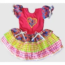 Vestido de festa junina infantil caipira
