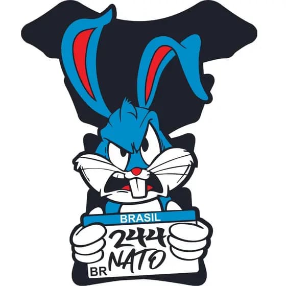 Adesivo Protetor de Tanque Coelho, Piu-Piu para Tankpad Moto em Vinil Premium Laminado