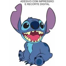 Kit 2 Adesivos Grande Stitch Ohana Lilo em Vinil Resistente