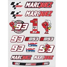 Cartela 25 Adesivos Marcas de Patrocínios Moto GP para Motoboy em Vinil Premium