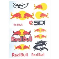 Cartela 13 Adesivos Compatível RedBull para Moto Bike Carro em Vinil Premium