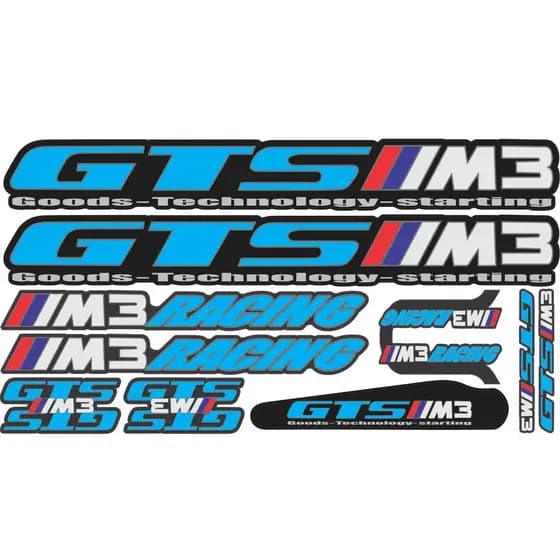 Adesivo de Quadro Compatível com GTS M3 Mountain Bike AZUL