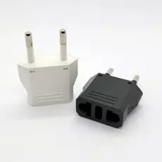 (Pacote com 2) adaptador de plugue/adaptador de soquete material de cobre carregador de telefone móvel adaptador