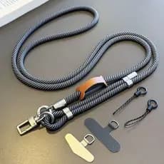 Cordão ajustável para celular, alça de alta qualidade, Metal longo, durável, retrátil, simples