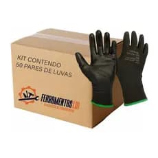 Luva Poliamida Multitato Pu Segurança Mecânico Ldi 50 Pares