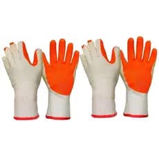 2 Pares Luva Emborrachada Gladiador Reforçado Epi Maxrubber LDI SAFETY CA 42427 Tam. G