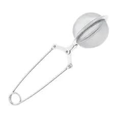 Infusor De Chá Inox Coador Mini Peneira Ervas Com Cabo Alça Individual Reutilizável