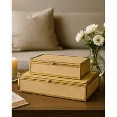 Caixa Decorativa Espelhada Ritz Dourada