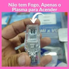 Isqueiro De Plasma Lanterna Led  Recarregável Usb Tipo C Arco Duplo  A Prova Dágua Anti Vento Eletrônico