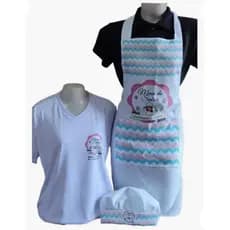 Kit Camiseta E Avental Personalizados Com Logo/ Confeitaria