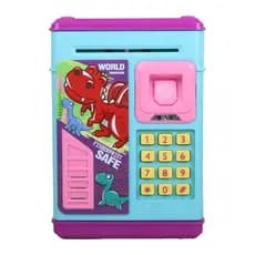 Mini Cofre Eletrônico Digital Infantil Puxa Notas Biometria