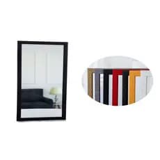 Espelho Com Moldura Para Pendurar Na Parede 34X50CM Sala Quarto Hall Lavabo Banheiro Metade Do Corpo Branco Preto Bege