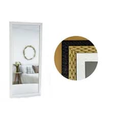 Espelho Com Moldura De Madeira Grande 42x90CM Para Sala Quarto Banheiro Hall Lavabo