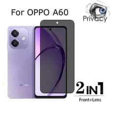 2 Em 1 Película Privacidade Para OPPO A60 Anti-Espionagem Temperado Espião 9D A40 A80 A5 A5X A3 A3X Pro 5G Lente Câmer