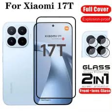 Xiaomi 17T 2 Em 1 Protetor De Tela De Vidro Temperado Para 15T 17 Poco X8 Pro Max Ultra Filme De Proteção
