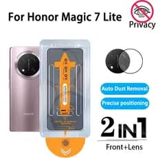 2 Em 1 Película Honor Magic 7 Lite De Privacidade Anti-Espião Tela De Vidro Com Um Clique Para Magic 8 7 6 5 Pro Lite