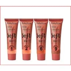 Kit 2 Pecas Base Líquida Soft Matte Chocolate HB8050 Ruby Rose