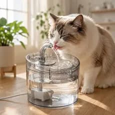 Fonte de Água Automática Transparente p/ Gatos e Cães 2L – Bebedouro Inteligente Silencioso com Filtro PRONTA ENTREGA