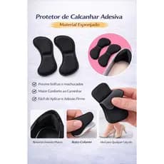 Protetor Calcanhar Revestido Alto Conforto Tenis E Sapatos Único