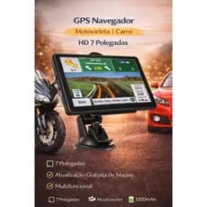 Gps Navegador Motocicleta Carro Hd 7 Polegadas