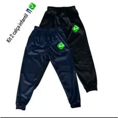 KIT 2 CALÇA INFANTIL E JUVENIL DO 2 AO 16 FORRADO COM FLANELADO P ESCOLA
