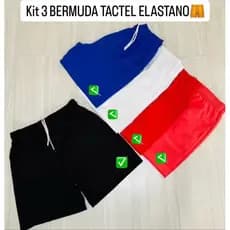 KIT 3 SHORTS TACTEL DA ✅ SHORTS ELASTANO