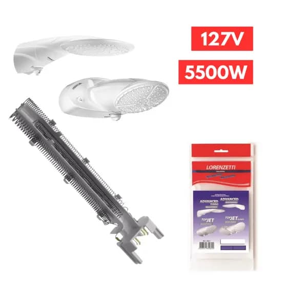 Resistência Chuveiro Ducha Advanced Top Jet Eletrônico 127v 5500w Lorenzetti Banho Banheiro Turbo