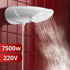 Chuveiro Ducha Top Jet Multitemperaturas 220v 7500w Branco Haste Prolongadora Lorenzetti
