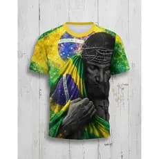 Camisa Brasil - Copa - Crianças - Jesus - Patriotas 01