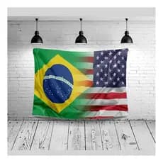 Bandeira Painel Brasil Copa Estados Unidos 70 Cm X 1,00 M