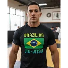Camisa Jiu Jitsu Brasil Luta Treino Academia Rash Guard