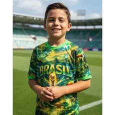 Camiseta Brasil Rumo Ao Hexa Copa Do Mundo Torcedor Infantil