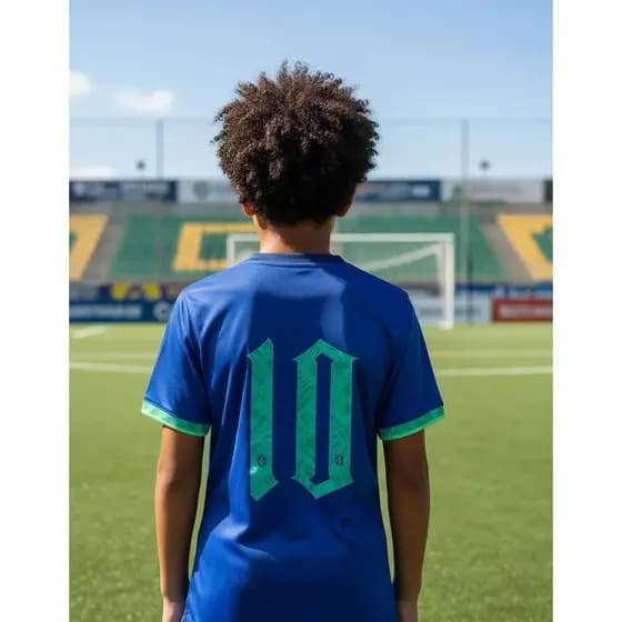 Camiseta Crianças Copa Do Mundo Brasil Torcedores Torcida