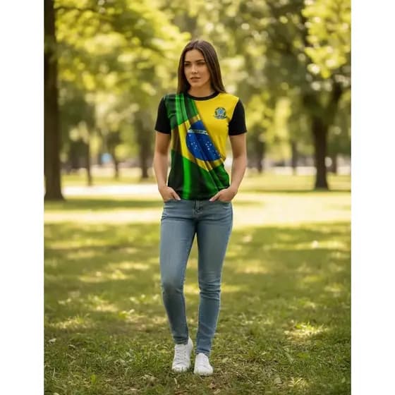 Camiseta Feminina Brasil Republicanos Republica Patriotas