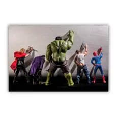 Quadro Decorativo Heróis Divertidos Vingadores Para Banheiro Lavabo Decoração