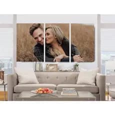 Kit Quadros Decorativo Mosaico 90x50 3 peças Personalizado Sua foto aqui MDF 4K Alta Resolução Full HD