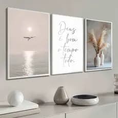 Quadro Decorativo Moderno Mar Lago Sala Escritório Decoração PREMIUN Lançamento Exclusivo Tamanho GG