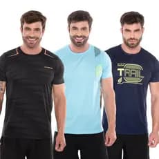Kit 3 Camisetas Dry Fit Masculino Treino
